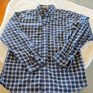 Men's Blue Plaid Shirt